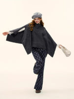 Plaid Embroidery Flared Pants