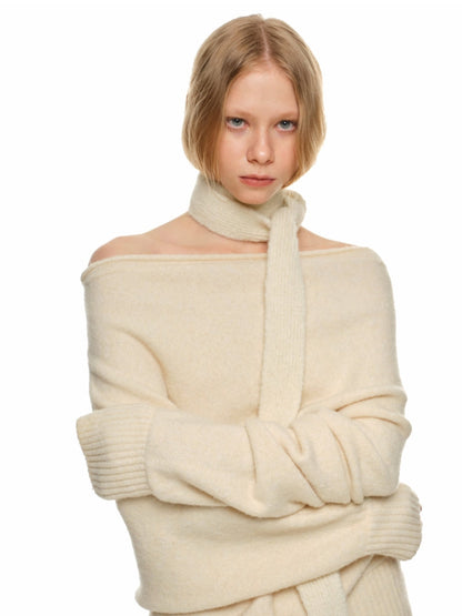Off-Shoulder Oversized Sweater