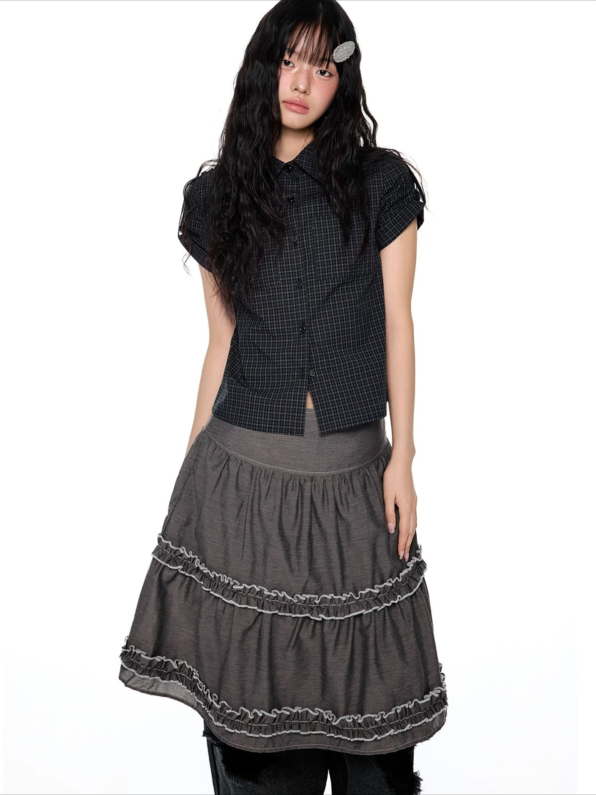 Plaid Cropped Shirt