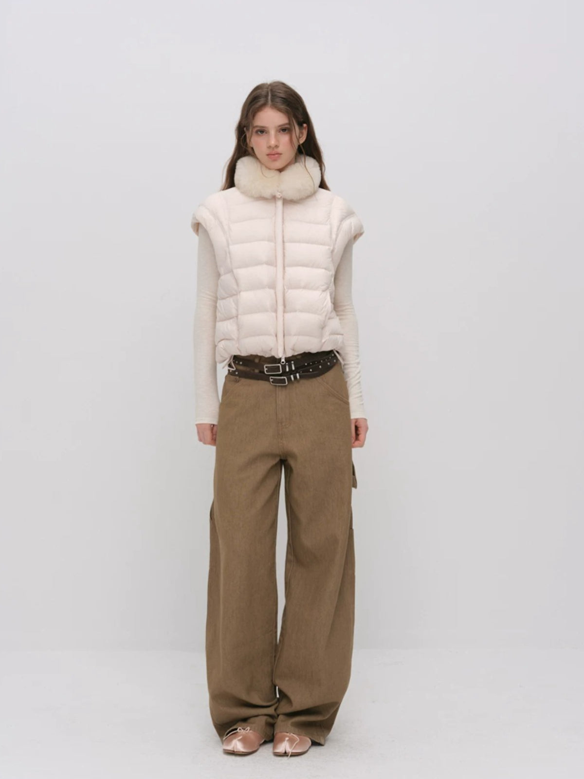 Detachable Sleeve Down Puffer Jacket