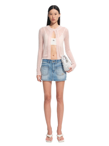 Lynx Washed Denim Skirt