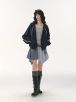 Lace Patchwork Hooded Jacket