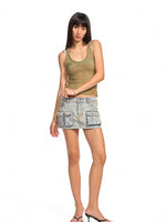 Knitted Hollow -Out Sling Vest