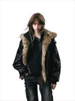 Detachable Fur Leather Jacket