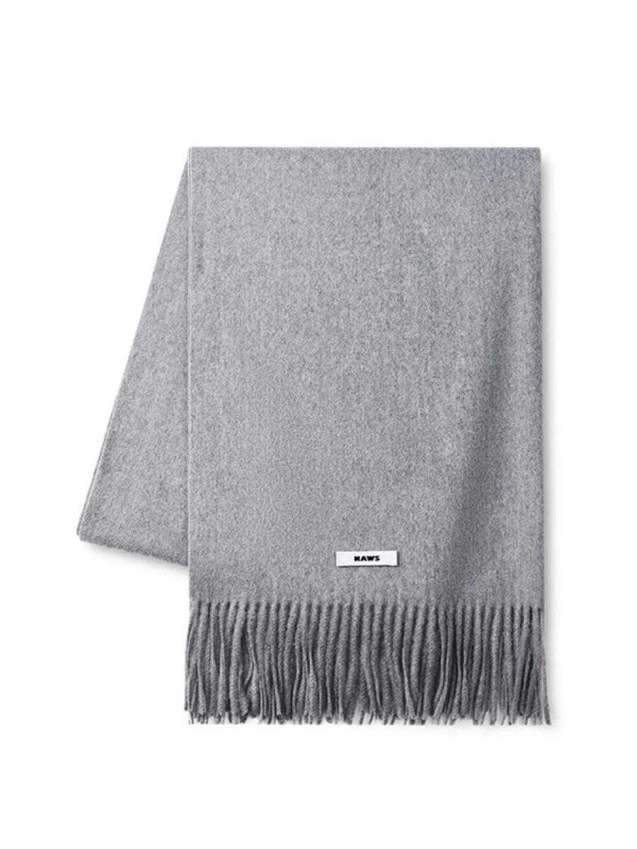 Classic Wool Blend Tassel Scarf