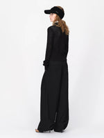 Black Cropped Knit Cardigan
