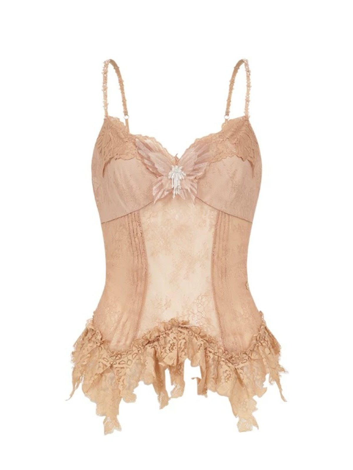 Sheer Lace V-Neck Cami Top