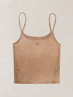 Vintage Storm Fade Dye Long Camisole Wild Horse Brown