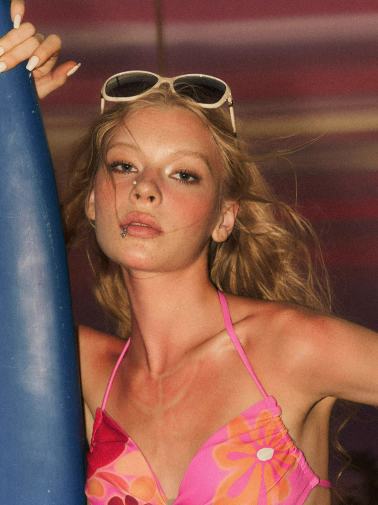 Tropical Halter Tie Bikini