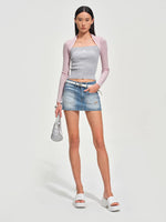 Aman Knit Colorblock Layered Sweater