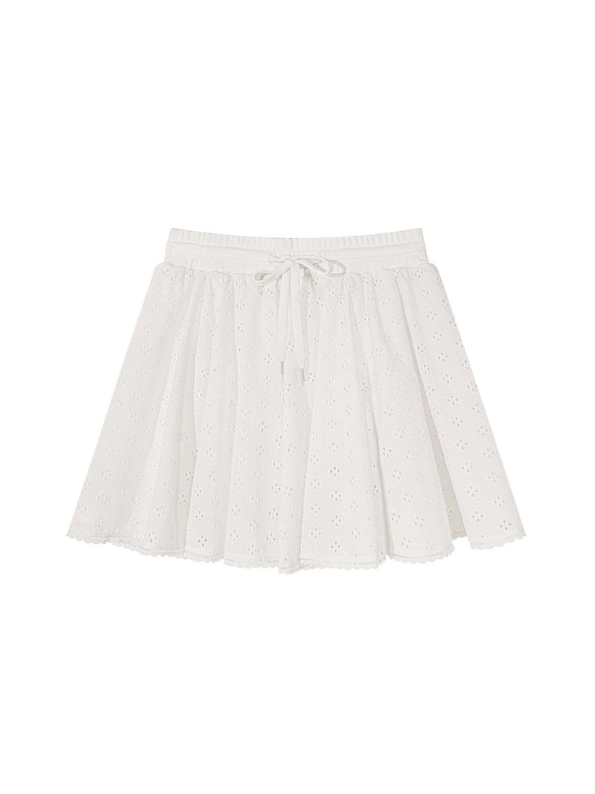 Ballet Eyelet Lace A-Line Mini Skirt