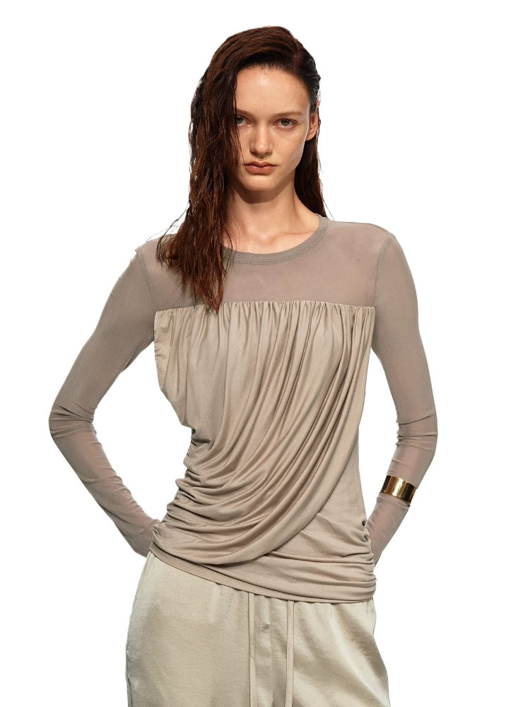 Ruched Lyocell Top