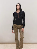 Vintage-Wash Slim Khaki Pants