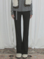 Striped Waist Flared Pants