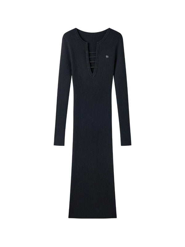 Trace Wool Blend Bodycon Dress