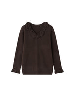 3D Rose V-Neck Knit Set