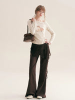 Lace Print Cotton Top