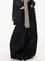 Button Wide Leg Pants