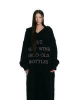 Korean Hooded Velvet Knit Dress