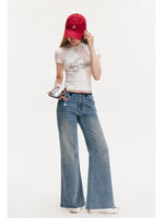 Washed Wide Leg Jeans