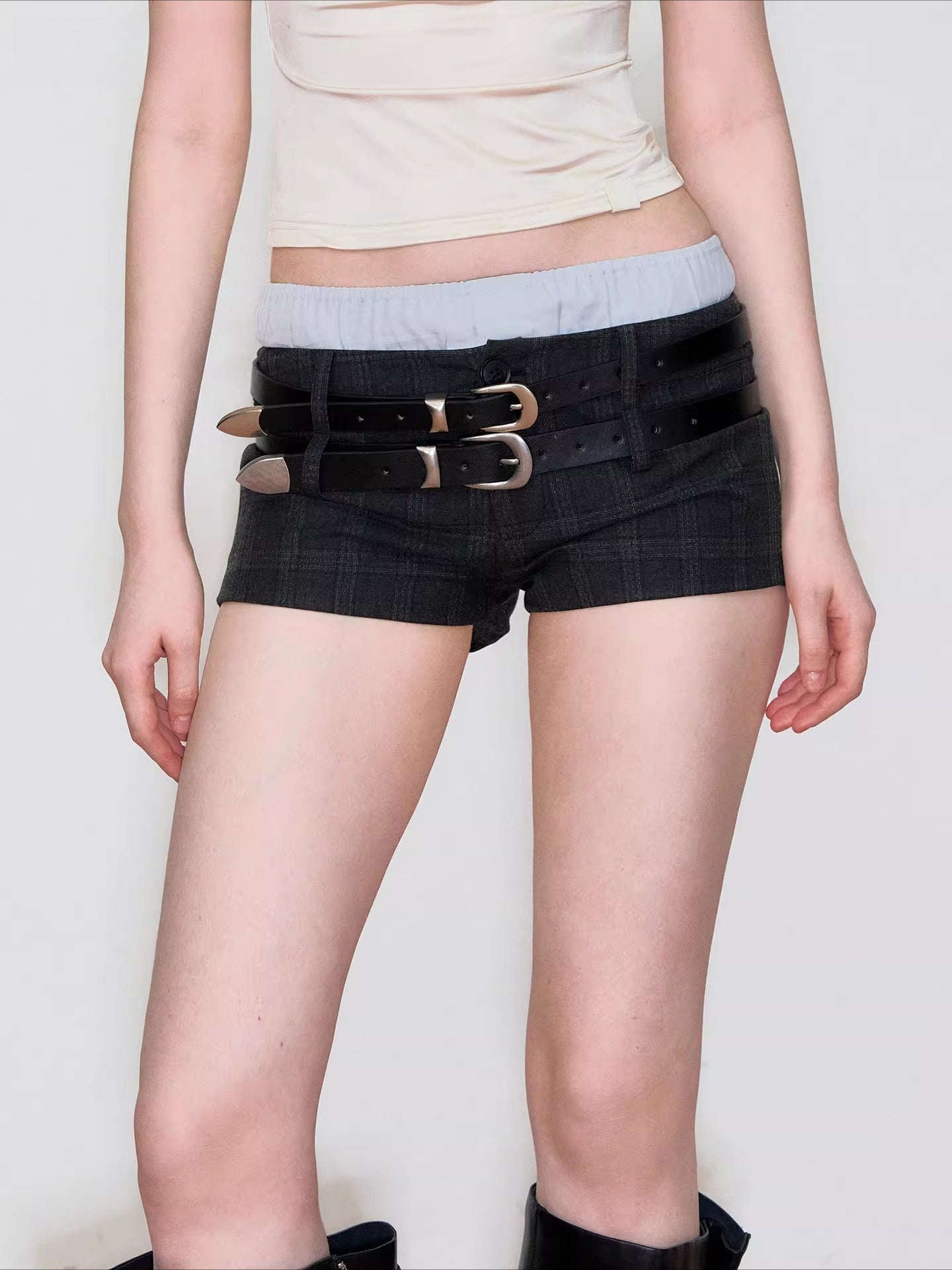 Glossy Thin Leather Belt