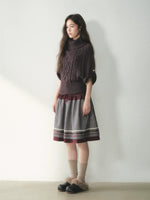 Cable Knit Turtleneck Cape Sweater