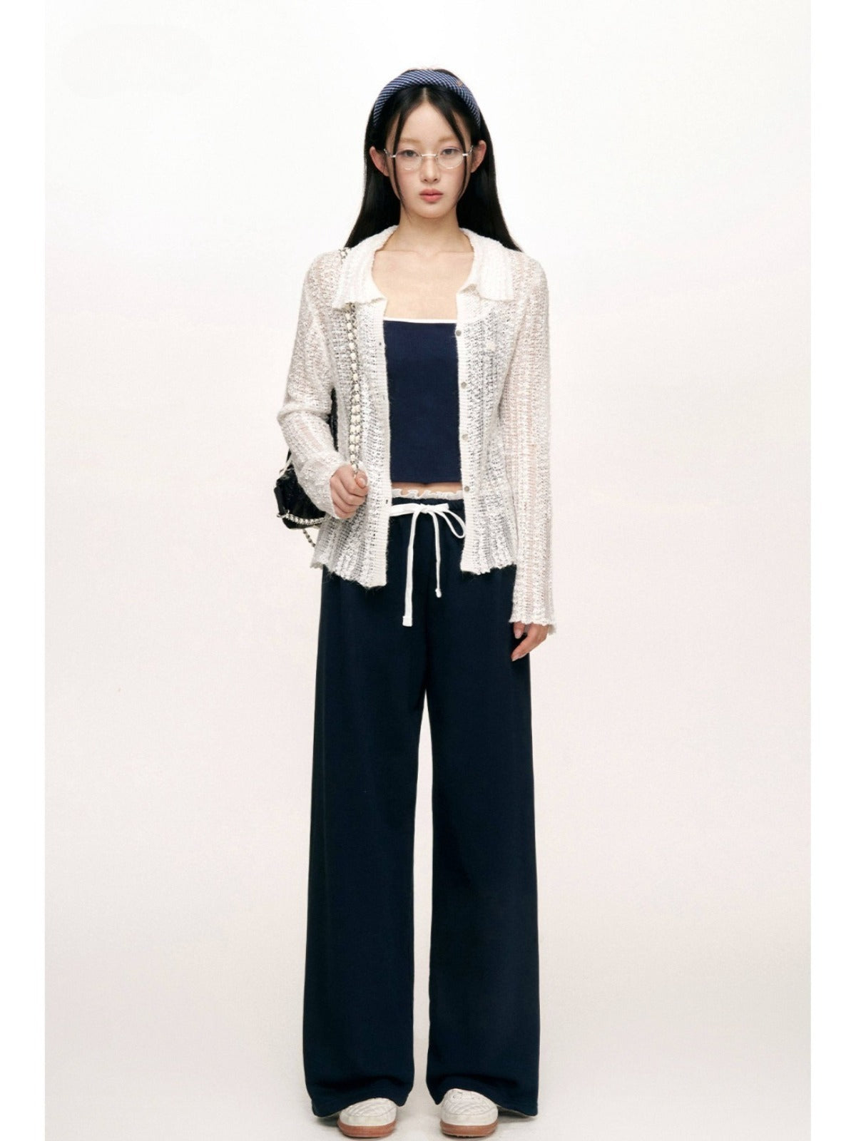 Ruffle Waist Straight Leg Sweatpants