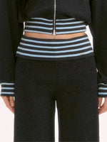Gray Contrast Stripe Sweatpants
