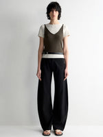 Cross-Design Low-Waisted Casual Pants
