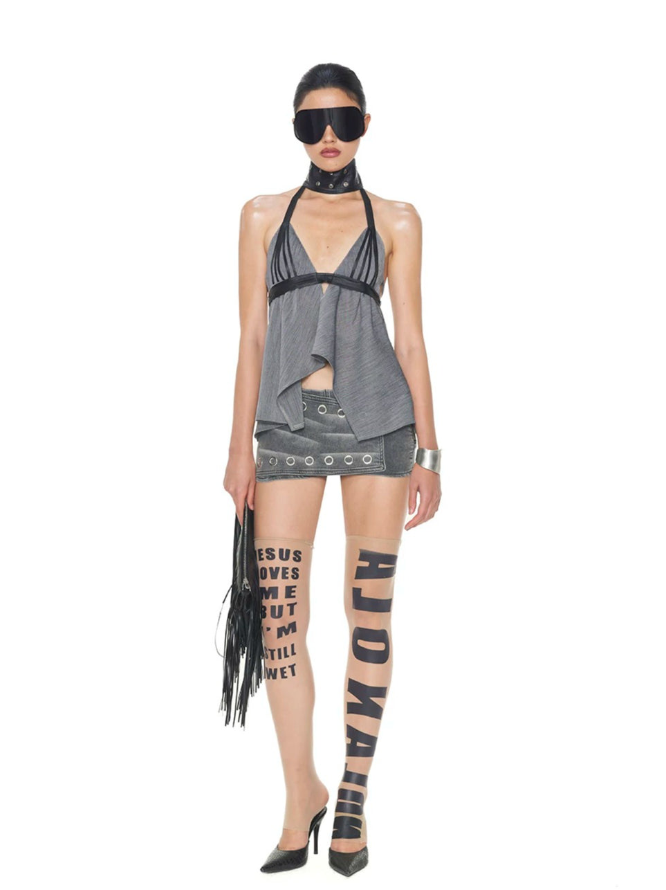 Punk Illusion Denim Shorts
