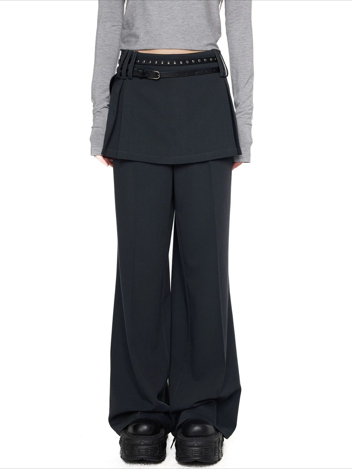 Layered Straight Pants
