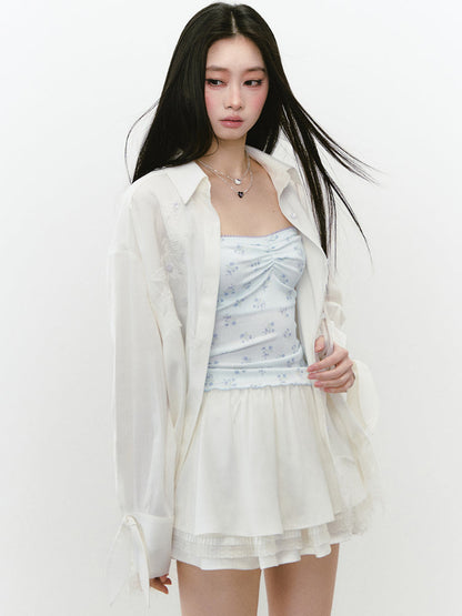 Layered Lace Spliced Cake Skirt