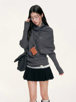 Cape Cut Turtleneck Batwing Sweater