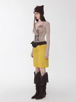 Henry Collar Animal Print Knit Top