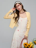 Irregular Floral Chiffon Dress