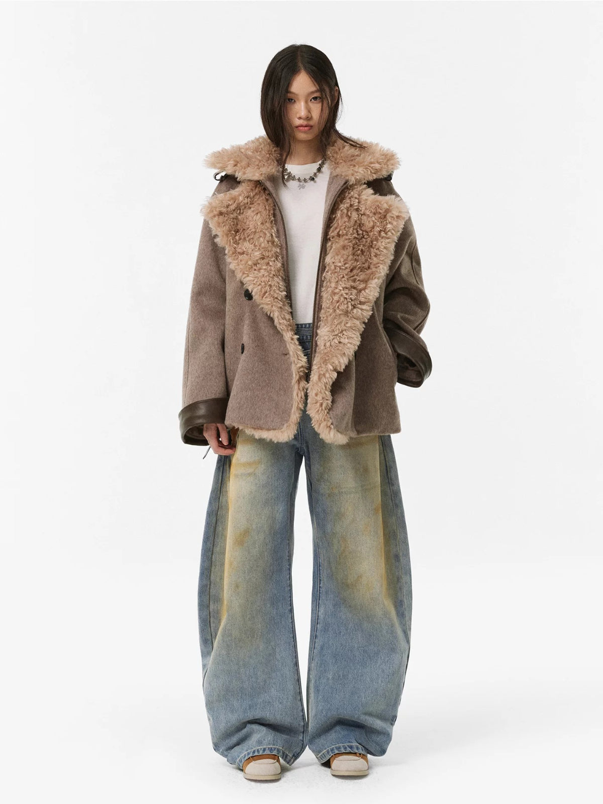 Napoleon Button Low Rise Barrel Jeans