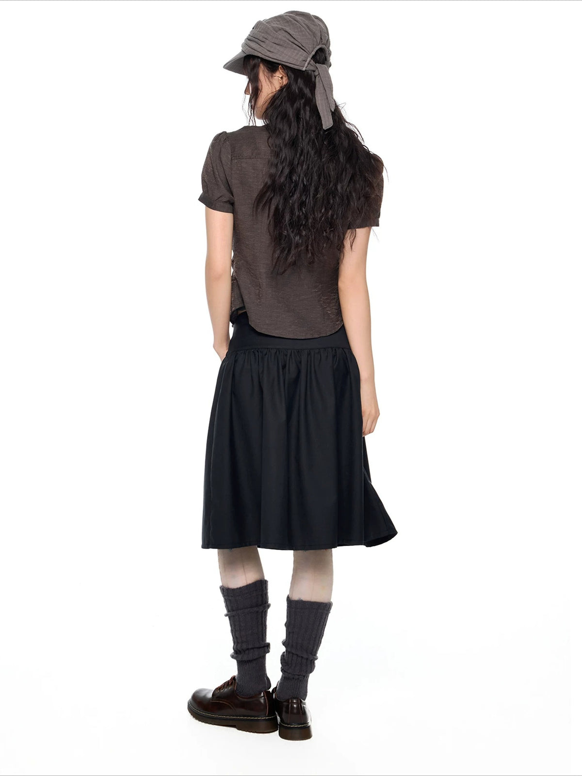 Ruched Puff Sleeve Shirt