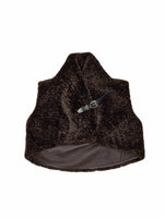 Leopard Print Faux Fur Belt Vest