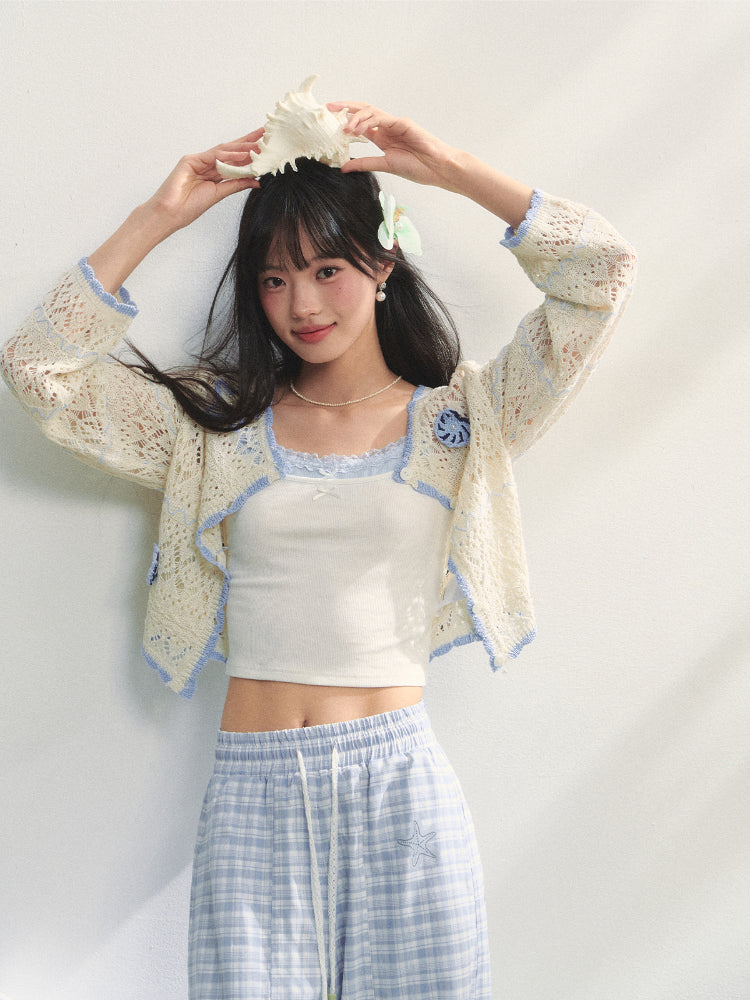 Hollow Out Crochet Knit Cardigan