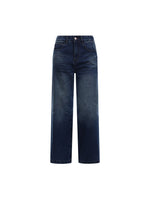 Vintage Whiskered Wide-Leg Jeans