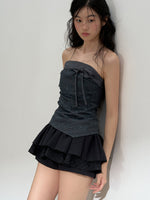 Black and White 3D A-Line Skirt