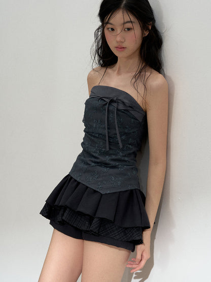 Black and White 3D A-Line Skirt