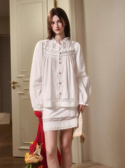 Cosagach Little World Cotton Shirt &amp; Skirt Set