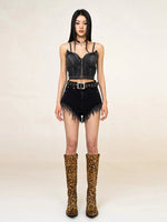 Wild Black Demon Denim Vest