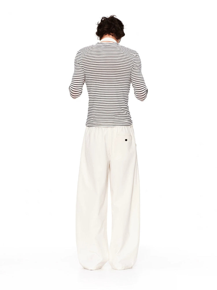 Layered Stripe Drape Top