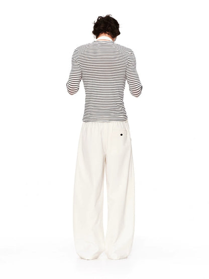 Layered Stripe Drape Top