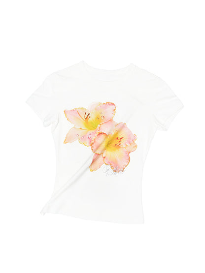 Printed Slim-Fit Short Sleeve T-shirt
