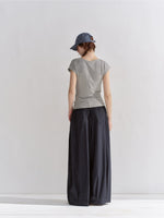 Embroidered Ruched T-Shirt