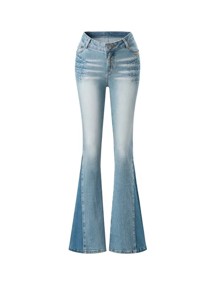 Equestrian Washed Flared Jeans