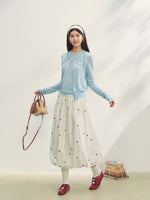 Lace Trimmed Crew Neck Knitted Cardigan Set